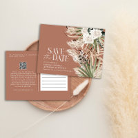 Moderne rustikale Pampas eucalyptus botanischer QR