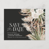 Moderne rustikale Pampas eucalyptus botanischer QR Ankündigungspostkarte (Vorderseite)