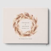 Moderne rustikale Pampas Gras Hochzeit Gästebuch (Rückseite)