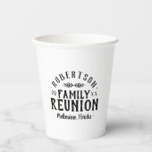 Moderne rustikale Personalisierte Family Wiederseh Pappbecher (Vorderseite)