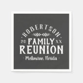 Moderne rustikale Personalisierte Family Wiederseh Serviette (Vorderseite)