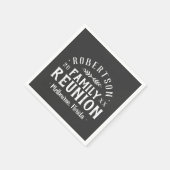 Moderne rustikale Personalisierte Family Wiederseh Serviette (Ecke)