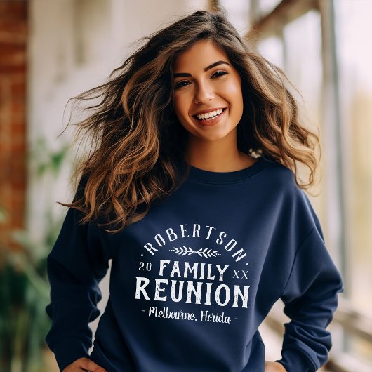 Moderne rustikale Personalisierte Family Wiederseh Sweatshirt