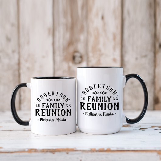 Moderne rustikale Personalisierte Family Wiederseh Tasse
