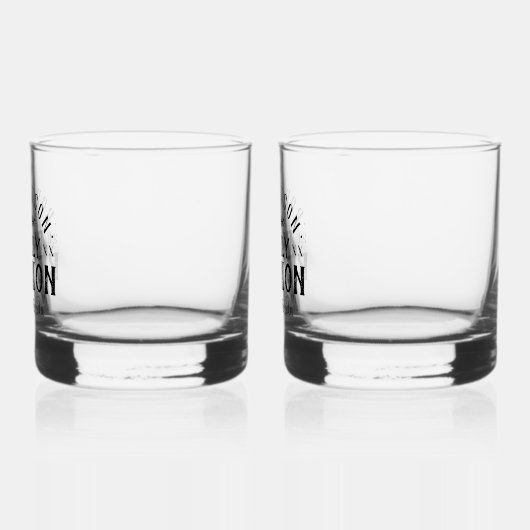 Moderne rustikale Personalisierte Family Wiederseh Whiskyglas (Links)