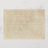 Moderne rustikale Pflanze Bohnen Rezept Karte (Rückseite)