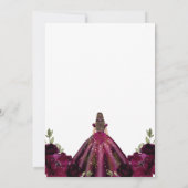 Moderne rustikale Quinceanera-Einladung Einladung (Rückseite)