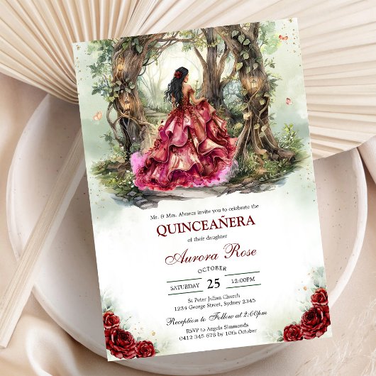 Moderne rustikale Quinceanera-Einladung Einladung