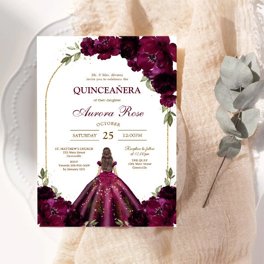 Moderne rustikale Quinceanera-Einladung Einladung