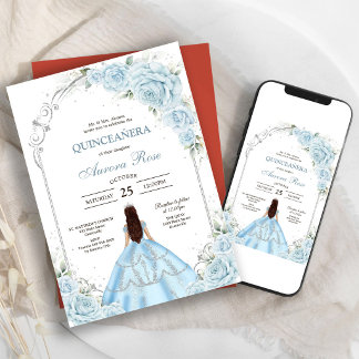 Moderne rustikale Quinceanera-Einladung Einladung