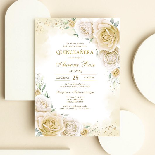 Moderne rustikale Quinceanera-Einladung Einladung