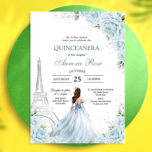 Moderne rustikale Quinceanera-Einladung Einladung