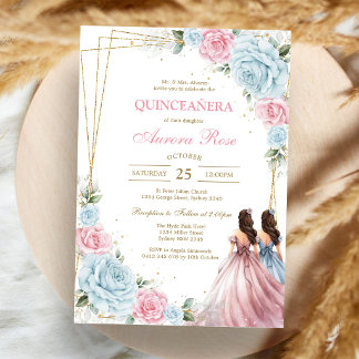 Moderne rustikale Quinceanera-Einladung Einladung