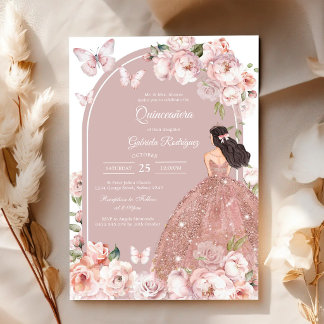 Moderne rustikale Quinceanera-Einladung Einladung