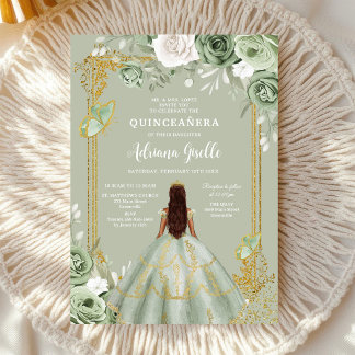 Moderne rustikale Quinceanera-Einladung Einladung