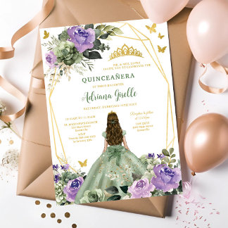 Moderne rustikale Quinceanera-Einladung Einladung