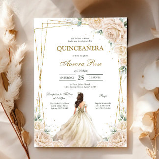 Moderne rustikale Quinceanera-Einladung Einladung