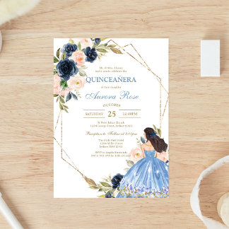 Moderne rustikale Quinceanera-Einladung Einladung