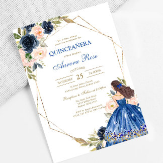 Moderne rustikale Quinceanera-Einladung Einladung
