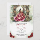 Moderne rustikale Quinceanera-Einladung Einladung (Vorderseite)