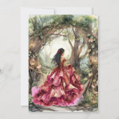 Moderne rustikale Quinceanera-Einladung Einladung (Rückseite)