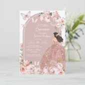 Moderne rustikale Quinceanera-Einladung Einladung (Stehend Vorderseite)