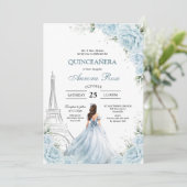 Moderne rustikale Quinceanera-Einladung Einladung (Stehend Vorderseite)