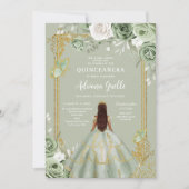 Moderne rustikale Quinceanera-Einladung Einladung (Vorderseite)