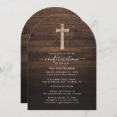 Moderne rustikale religiöse Bestätigung Einladung (Vorne/Hinten)