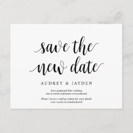 Moderne rustikale, Rett der neuen Datum, vertagt Postkarte