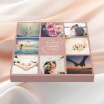 Moderne rustikale rosa Ampere und Hochzeitspitzens Leinwanddruck<br><div class="desc">Moderne elegante Ampersandfarben und Hochzeitfoto Collage</div>