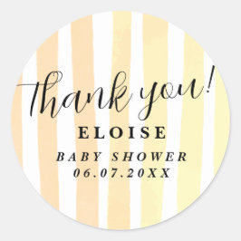 Moderne rustikale rosa Wasserkühlerstreifen Runder Aufkleber