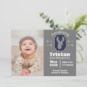 Moderne rustikale Rotwild-u. Einladung (Stehend Vorderseite)