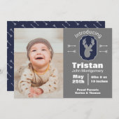 Moderne rustikale Rotwild-u. Einladung (Vorne/Hinten)