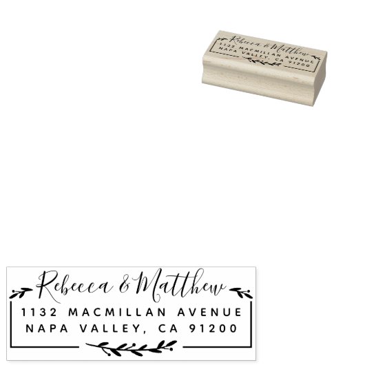 Moderne rustikale Rücksendeadresse für Skripte und Gummistempel (Stempel)