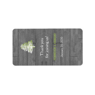 Moderne rustikale Scheunen-hölzerner Adressaufkleber