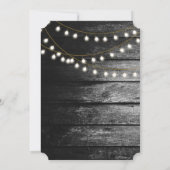 Moderne Rustikale Schwarz-Holz Gold Lights Arch We Einladung (Rückseite)