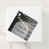 Moderne Rustikale Schwarz-Holz Gold Lights Arch We Geschenkanhänger (Beispiel)