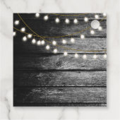 Moderne Rustikale Schwarz-Holz Gold Lights Arch We Geschenkanhänger (Rückseite)