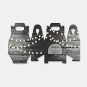 Moderne Rustikale Schwarz-Holz Gold Lights Arch We Geschenkschachtel (Ungefaltet)