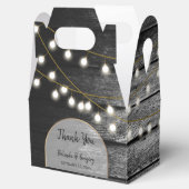 Moderne Rustikale Schwarz-Holz Gold Lights Arch We Geschenkschachtel (Geöffnet)