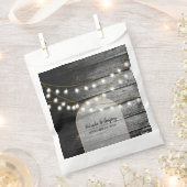 Moderne Rustikale Schwarz-Holz Gold Lights Arch We Geschenktütchen (Ausgeschnitten)