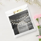 Moderne Rustikale Schwarz-Holz Gold Lights Arch We Geschenktütchen (Versiegelt)