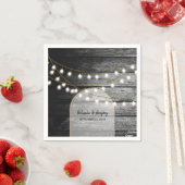 Moderne Rustikale Schwarz-Holz Gold Lights Arch We Serviette (Beispiel)