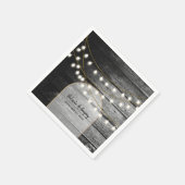 Moderne Rustikale Schwarz-Holz Gold Lights Arch We Serviette (Ecke)