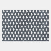 Moderne rustikale Schwarz-weiße Familienname Weihn Geschenkpapier Set (Vorderseite 3)