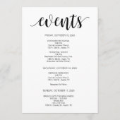 Moderne rustikale, schwarze, Dinge zu tun, Reiseka Programm (Rückseite)