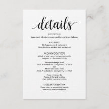 Moderne Rustikale Schwarze Hochzeitskarte