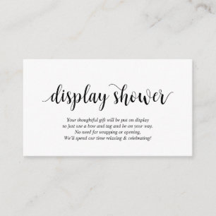 Moderne rustikale, schwarze Schrift, Display-Dusch Begleitkarte