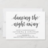 Moderne rustikale, schwarze Schrift, Engagement Pa Einladung (Vorderseite)